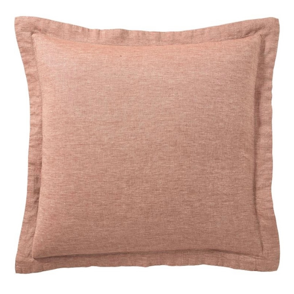 Pottery Barn Brick Belgian Flax Linen Shams, Euro, Set of 3